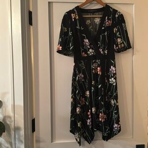BCBG Black Floral Dress